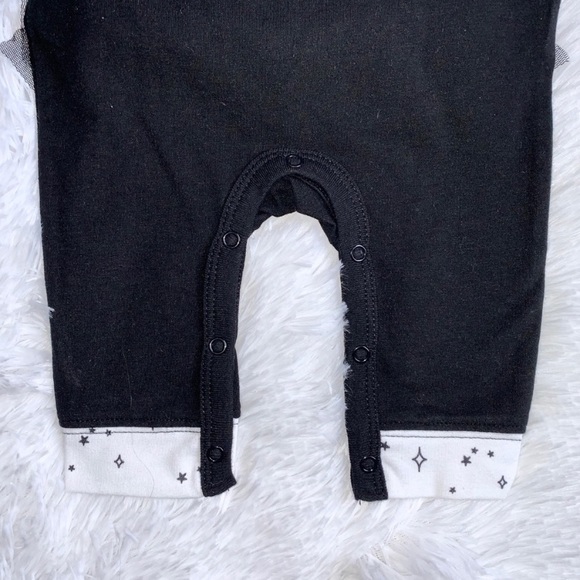 Infant Kitten Romper -black/white - Picture 6 of 7